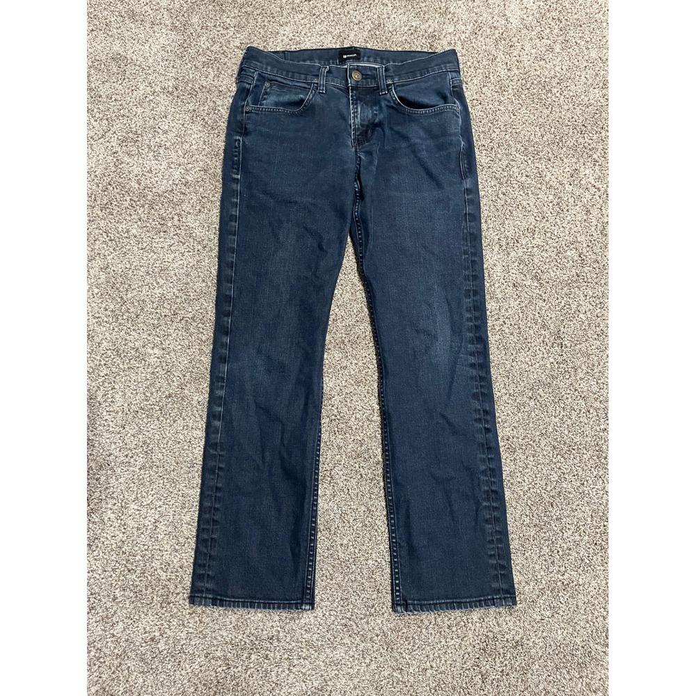 Hudson Byron Straight Leg Jeans Mens 30 Dark Wash Blue NM255ZDND